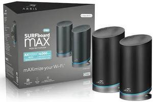 ARRIS 1000768 SURFboard mAX AX11000 Pro Mesh Wi-Fi 6 System (2 Pack) W133