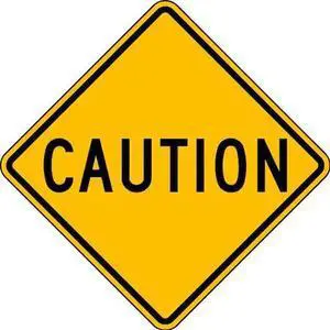 LYLE LW9-11B-24DA Traffic Sign,24 x 24In,BK/YEL,DMD GR AL