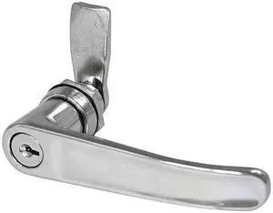 ZORO SELECT 4RRG7 Cam Latch,Keyed,Polished Chrome