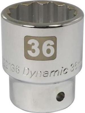 DYNAMIC D022136 3/4" Drive, 36mm Metric Socket, 12 Points
