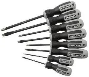 STEELMAN 41856 Magnetic Diamond Tip Screwdriver Set, 8-Piece