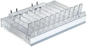 AZAR DISPLAYS 225511 11-Compartment Pusher Tray for Counter, Pegboard or