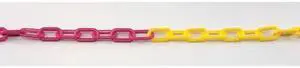 MR. CHAIN 50030-100 2" (#8, 51 mm.) x 100 ft. Magenta/Yellow Plastic Chain