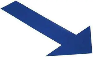 MIGHTY LINE ARROW10B Arrow Tape Floor Marking Vinyl Blue, 6" W x 10" L, 50 mil MIGHTY LINE ARROW10B Arrow Tape Floor Marking Vinyl Blue, 6" W x 10" L, 50 mil