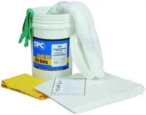 BRADY SPC ABSORBENTS SKO-BKT Spill Kit, Oil-Based Liquids, White
