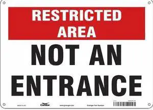 CONDOR 480P39 Safety Sign,14" Wx10" H,0.032" Thickness