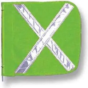 CHECKERS INDUSTRIAL PROD INC FS9025-16-G HD Flag,Reflexite X,16x16 In, Green