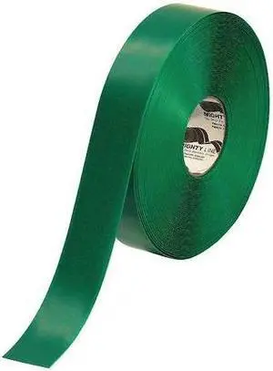 MIGHTY LINE 2RG Industrial Floor Tape,Roll,Green,Vinyl