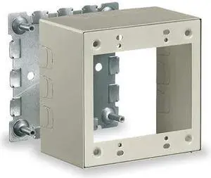 HUBBELL WIRING DEVICE-KELLEMS HBL57442IVA Switch and Receptacle Box,Ivory