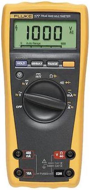 FLUKE Fluke-177 Digital Multimeter, 1,000 Max. AC Volts, 1,000 Max. DC Volts,