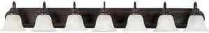MAXIM LIGHTING 8016MROI Essentials 7-Light 48" Wide Oil Rubbed Bronze Vanity MAXIM LIGHTING 8016MROI Essentials 7-Light 48" Wide Oil Rubbed Bronze Vanity