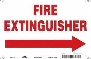 CONDOR 469W50 Safety Sign,10" W,7" H,0.032" Thickness
