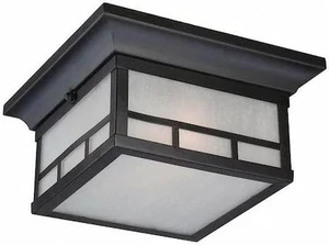 NUVO 60-5606 Drexel 2-Light Outdoor Flush Fixture with Frosted Seed Glass NUVO 60-5606 Drexel 2-Light Outdoor Flush Fixture with Frosted Seed Glass