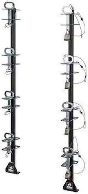 BUYERS PRODUCTS LT14 4-Position Channel Style Lockable Trimmer Rack for Open BUYERS PRODUCTS LT14 4-Position Channel Style Lockable Trimmer Rack for Open