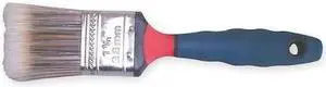 ZORO SELECT 1XRK5 1-1/2" Flat Sash Firm, Synthetic Bristle, Paint Brush, Rubber