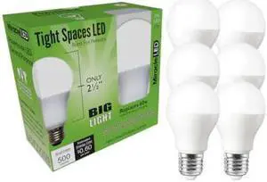 MIRACLE LED 602188 Tight Spaces LED Bulb for Small Areas, Cool White Replace 60W
