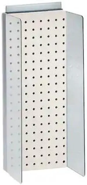 AZAR DISPLAYS 700359-WHT 8"W x 20.625"H Pegboard Powerwing Display