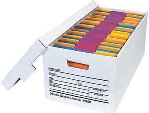 PARTNERS BRAND FSB240 Deluxe File Box,24x12x10",PK12, 200#/ECT-32 Single Wall