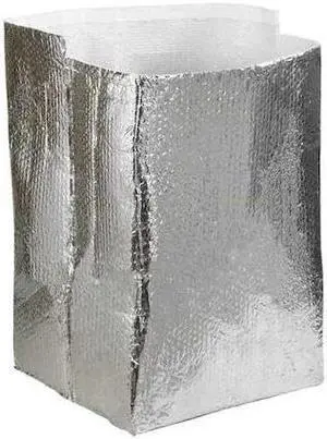 PARTNERS BRAND INL181818 Insulated Box Liners, 18" x 18" x 18", Silver, PK10