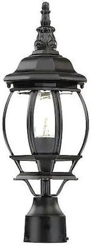 ACCLAIM LIGHTING 5057BK Post Mount Light,Matte Black,1-Light