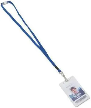 ADVANTUS 97130 Breakaway Lanyards, Metal J-Hook Fastener, Blue, PK24