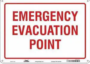 CONDOR 465P87 Safety Sign, 10 in Height, 14 in Width, Polyethylene, Horizontal