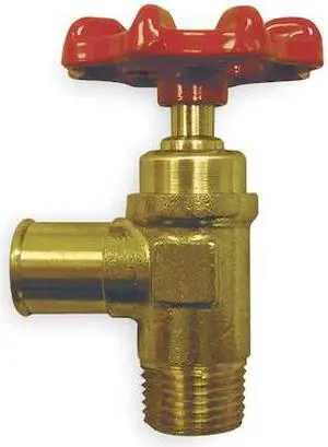 WEATHERHEAD 1451 Drain Cock,Brass,MNPT x Hose, 1/2 In
