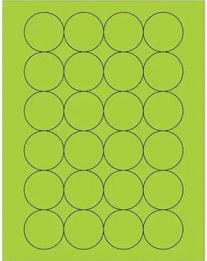 TAPE LOGIC LL196GN Tape Logic® Fluorescent Circle Laser Labels, 1 2/3",