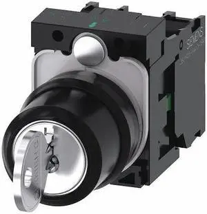 SIEMENS 3SU1100-4BL11-1NA0 Selector Switch, 22 mm, 2NO, Silver
