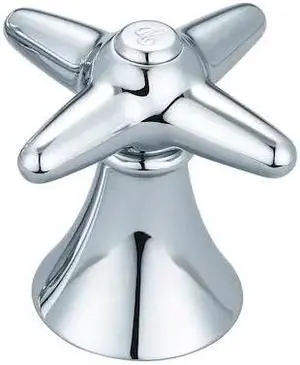 CENTRAL BRASS CS-19003C Cross Handle-Cold, Polished Chrome