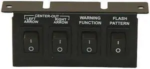 BUYERS PRODUCTS 6391204 Black 4-Switch Panel 3-On/Off 1-Momentary