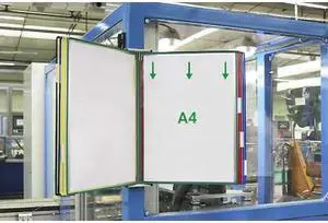 TARIFOLD W291A4 Wall Display Unit, 10 A4 Size Assorted Color Pockets