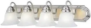 MAXIM 8014MRSN Essentials 4-Light 30" Wide Satin Nickel Vanity Light