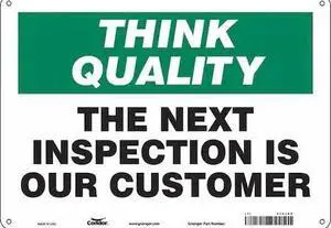 CONDOR 475J64 Safety Sign, 10 in Height, 14 in Width, Polyethylene, Horizontal