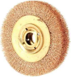 AMPCO SAFETY TOOLS WB-44C Crimped Wire Wheel Wire Brush, 6", 1" W