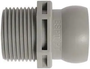 LOC-LINE 69549-G BSPT Connector, Gray, 3/4", PK50