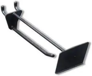 AZAR DISPLAYS 800014-BLK 4" Glass-Filled Nylon Scan Hook: 0.225" Dia., PK50