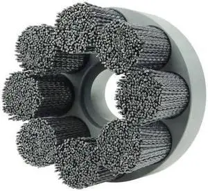 WEILER 86112 Burr-Rx 4" Shell-Mill Holder Disc Brush .026/120CG Crimped Fill