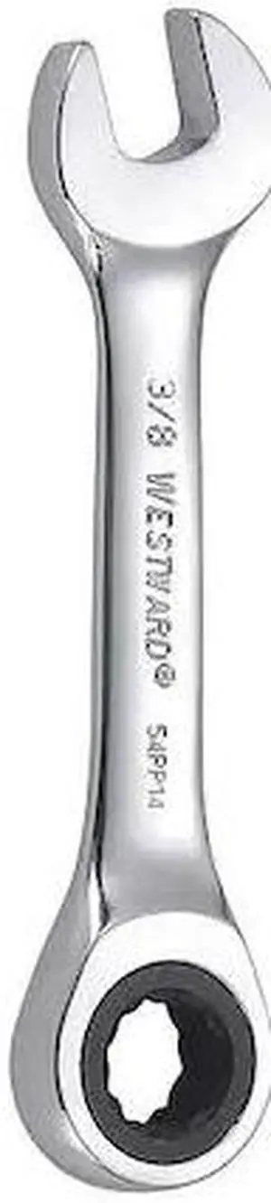 WESTWARD 54PP14 Wrench, Combination/Stubby, SAE, 3/8"