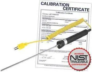 REED INSTRUMENTS R2950-NIST Immersion Thermocouple Probe, Type K, -58 to 1112