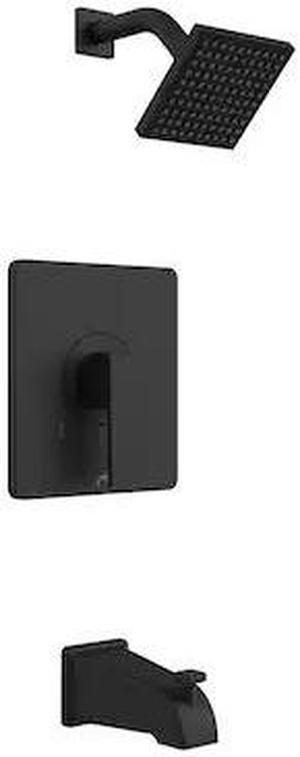 KEENEY QUA90CMB Bath Tub and Shower Faucet, Matte Black, Wall