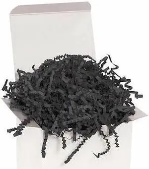 PARTNERS BRAND CP40U Crinkle Paper, Black, 40 Lbs./Case