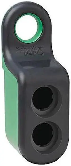 SCHNEIDER ELECTRIC ZBRM22 Empty Handy Box, Green, Plastic