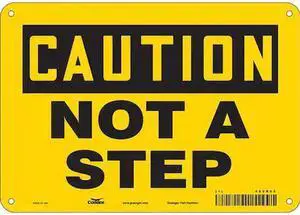 CONDOR 469R05 Safety Sign, 7 in Height, 10 in Width, Aluminum, Vertical