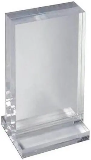 AZAR DISPLAYS 104516 The Imperial Collection: Acrylic Block on Base 5.5"W X