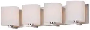MAXIM 11254SWSN Wrap 4-Light 26.25" Wide Satin Nickel Vanity Light