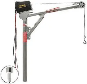 OZ LIFTING PRODUCTS OZ500DAV-DCW Davit Crane, 500 lb Capacity, 27.5 in to 42 in