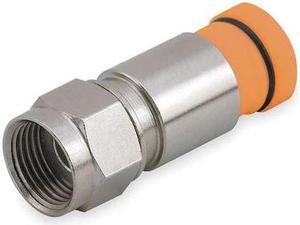 POWER FIRST 1UKD7 Coaxial Connector,RG59,F Type,PK50