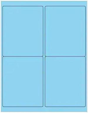TAPE LOGIC LL181BE Tape Logic Rectangle Laser Labels, 4" x 5", Pastel Blue,