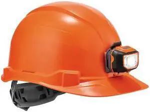 ERGODYNE 8970-LED Orange Class E Hard Hat Cap w/Ratchet Su